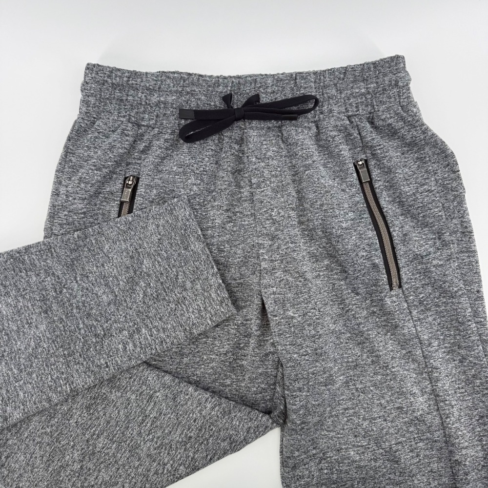 Athleta Gray Space Dye Jogger Pants Womens XXS Heathered Zip Pocket Tapered Leg